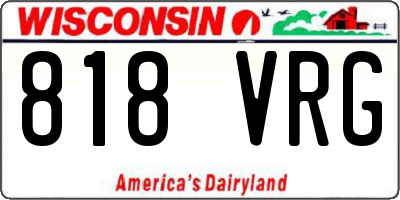 WI license plate 818VRG