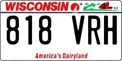 WI license plate 818VRH