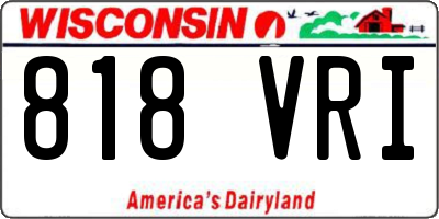 WI license plate 818VRI