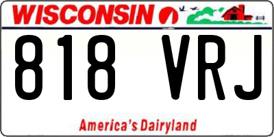 WI license plate 818VRJ