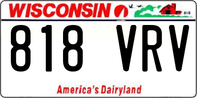 WI license plate 818VRV