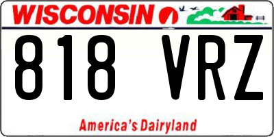 WI license plate 818VRZ