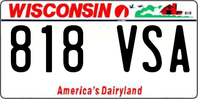 WI license plate 818VSA