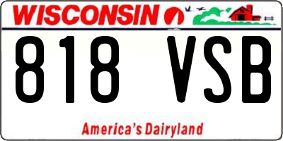 WI license plate 818VSB