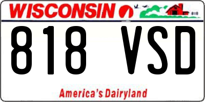 WI license plate 818VSD