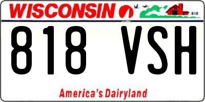 WI license plate 818VSH
