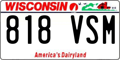 WI license plate 818VSM