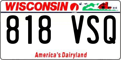 WI license plate 818VSQ