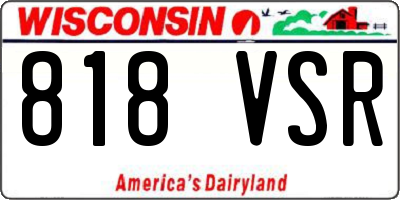 WI license plate 818VSR