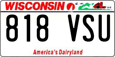 WI license plate 818VSU