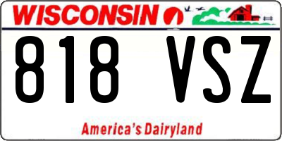 WI license plate 818VSZ