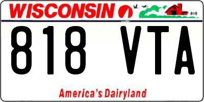 WI license plate 818VTA