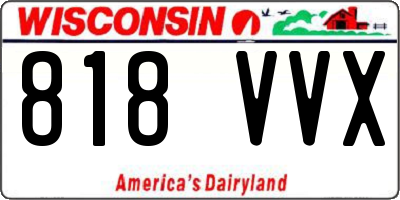 WI license plate 818VVX