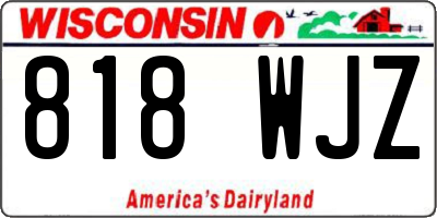 WI license plate 818WJZ