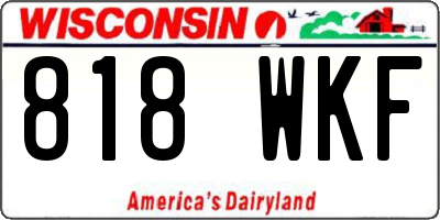 WI license plate 818WKF