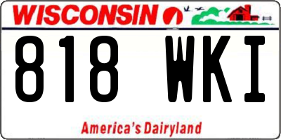 WI license plate 818WKI