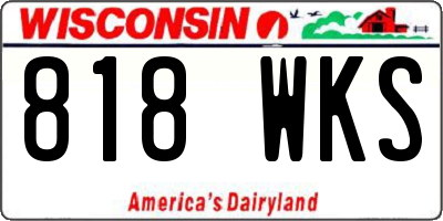 WI license plate 818WKS