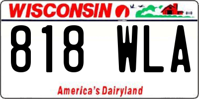 WI license plate 818WLA