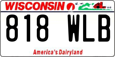 WI license plate 818WLB