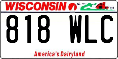 WI license plate 818WLC