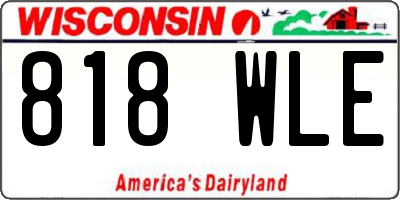 WI license plate 818WLE