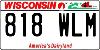 WI license plate 818WLM