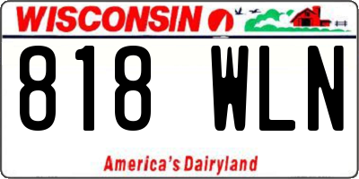 WI license plate 818WLN