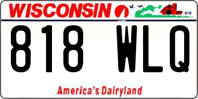 WI license plate 818WLQ