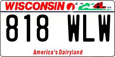 WI license plate 818WLW