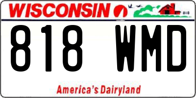 WI license plate 818WMD
