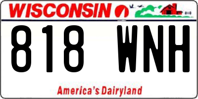 WI license plate 818WNH
