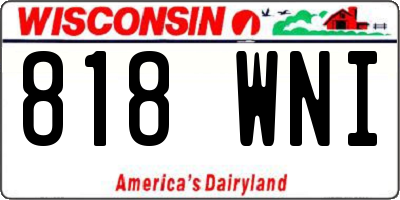 WI license plate 818WNI