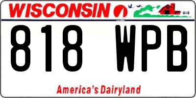 WI license plate 818WPB