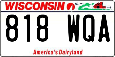 WI license plate 818WQA