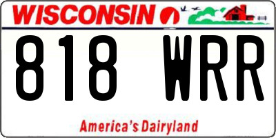 WI license plate 818WRR