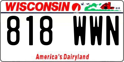 WI license plate 818WWN