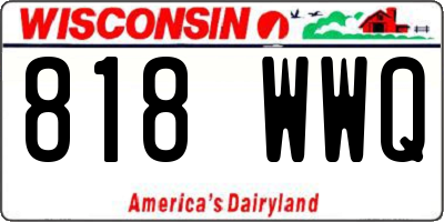 WI license plate 818WWQ