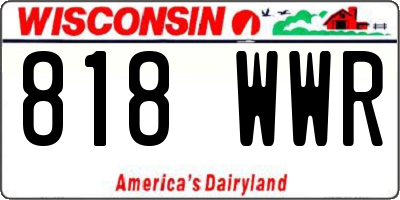 WI license plate 818WWR
