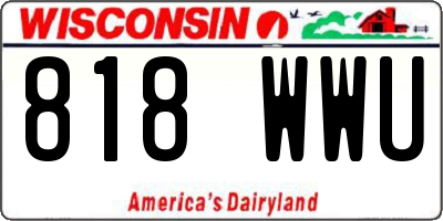 WI license plate 818WWU