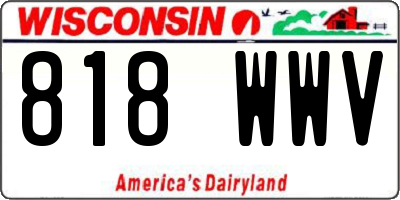 WI license plate 818WWV