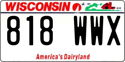 WI license plate 818WWX