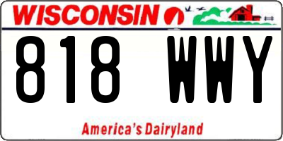 WI license plate 818WWY
