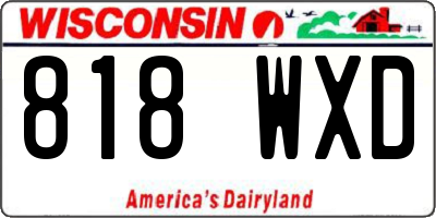 WI license plate 818WXD