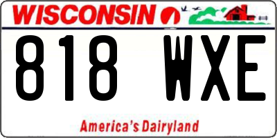 WI license plate 818WXE