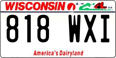 WI license plate 818WXI