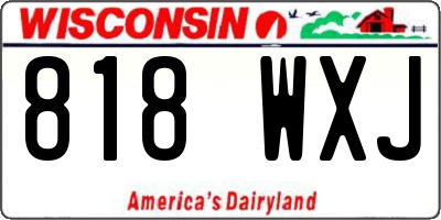 WI license plate 818WXJ