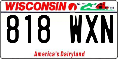 WI license plate 818WXN