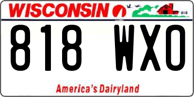 WI license plate 818WXO