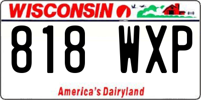WI license plate 818WXP