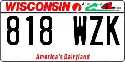 WI license plate 818WZK